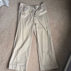 Ann Taylor LOFT Light Tan wide-leg Trouser pant